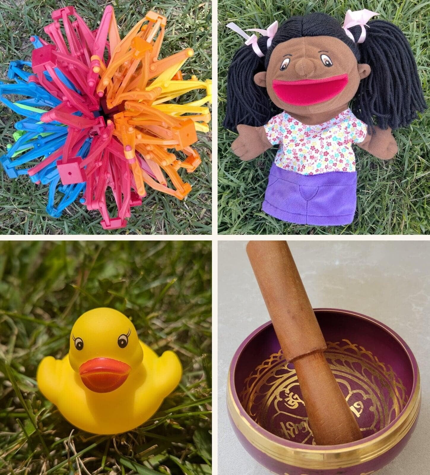 Collage of props used in children's classes